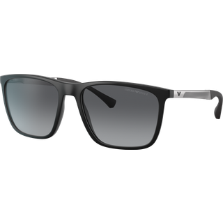 Emporio Armani EA4150 Polarized 5001T3 59 Solbriller Mænd Black - Matte Black - 59mm