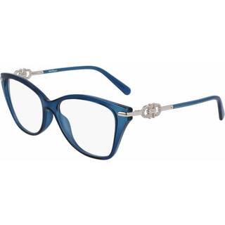 Salvatore Ferragamo SF 2937R 432 54 Briller Kvinder Blue - Transparent Petrol Blue - 54mm