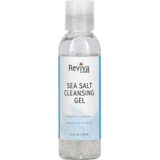REVIVA LABS SEA SALT FACE WASH 4 FL OZ - Gentle Facial Cleanser med mineralrig havsalt til afbalanceret hydreret og opdateret hud - Rensning af g