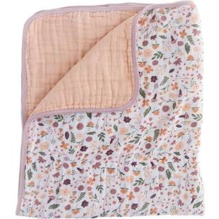 R?d ROVR 100% Organisk bomuld Muslin Baby T?ppe | Multi-lags muslin quilt | Nyf?dt & sm?barn | Bl?d letv?gt | B?rnehave klapvogn | Maskinvask | 3