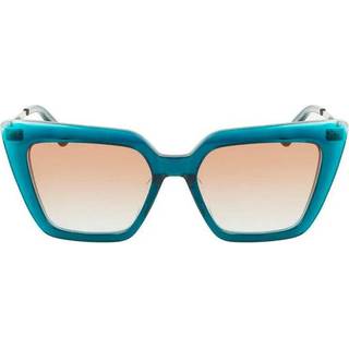 Calvin Klein Kvinde CK22516S 431 Solbriller Acetat Petrolium Brun Firkantet Normal Skygge