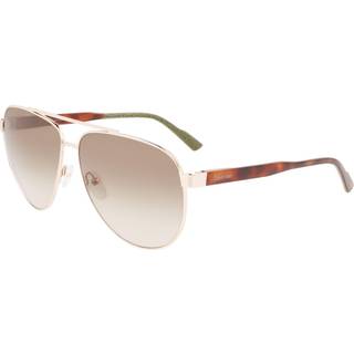 Calvin Klein Unisex CK21132S 717 Solbriller Metal Guld klar Brun Pilot Skygge