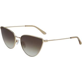 Calvin Klein Kvinde CK20136S 717 Solbriller Metal Guld Brun Cat Eye Skygge