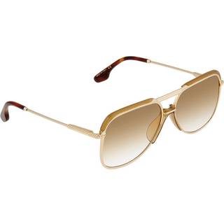 Victoria Beckham Kvinde VB205S 723 Solbriller Metal Guld Gul Pilot Skygge
