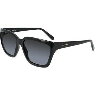 Salvatore Ferragamo SF 1018S 001 59 Solbriller Kvinder Black - Shiny Black - 59mm