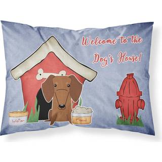 """" Caroline's Treasures Dog House Collection Dachshund Red Brown Stand Standard Pillowcase BB2884Pillowcase Multicolor """"