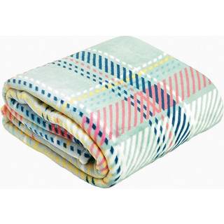 Vera Bradley Women's Fleece Plush Through Tæppe Pastel Plaid 80 X 50
