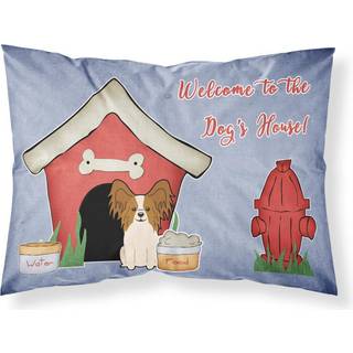 """" Caroline's Treasures Dog House Collection Papillon Red White Stof Standard Pillowcase BB2832Pillowcase Multicolor """"