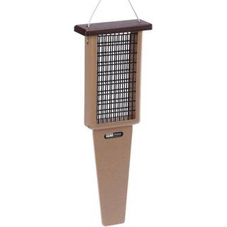 Birds Choice SNPSB genanvendt dobbeltkage pileated suet feeder suet feeders 2 suet kager 8 """" l x 3 """" w x 22-1/ 2 """" h taupe base m/ brunt tag