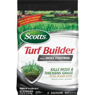 Scotts Turf Builder med Moss Control Moss Killer og Lawn G?dning d?kker op til 5 000 kvadratmeter 25 lbs.
