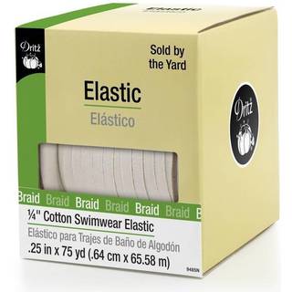 Dritz 9485n Bomuld Badet?j flettet Elastisk naturlig 1/4-tommer med 75-yard