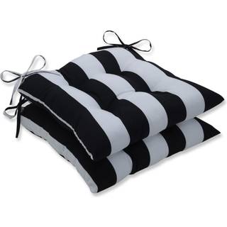 Kudde Perfekt rand inomhus/utomhusstolstolkudde med slipsar tuftat väder och blekningsbeständig 18,5 """" x 19 """" 2 räkning