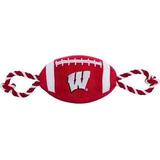 K?ledyr f?rst NCAA Wisconsin Badgers Fodboldhund leget?j Tough Quality Nylon Materials Strong Pull Ropes Inner Squeaker Collegiate Team Color 1 C
