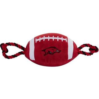 Kæledyr først NCAA Arkansas Razorbacks Fodboldhund Legetøj Tough Quality Nylon Materials Strong Pull Ropes Inner Squeaker Collegiate Team Color