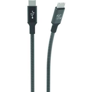 Strikeline Braided Ladekabel m/USB-C Til USB-C - 300 cm - Sort