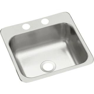 Sterling B153-2 Sekund?r vask 15-tommer med 15-tommer topmontering enkelt sk?lstangsvask rustfrit st?l