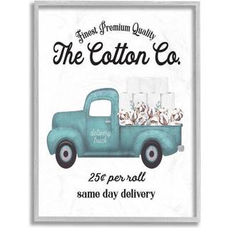 Stupell industrier toiletpapir bomuld co levering lastbil badev?relse orddesign indrammet giclee kunstdesign efter kunstner bogstaver og foret