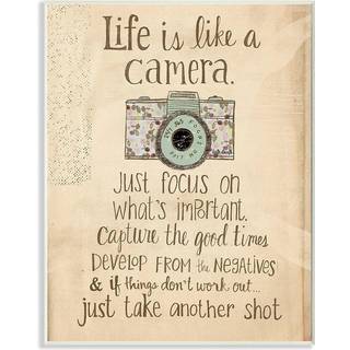 Stupell hjem d? Cor liv er som et kamerainspirerende kunstv?gsplak 10 x 0,5 x 15 stolt lavet i USA stue