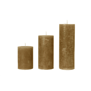 Rustic candle bloklys, diameter 7 cm - MOSS • Cozy living