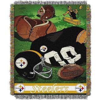 Northwest NFL Pittsburgh Steelers unisex-voksne v?vet tapestry kast t?ppe 48 """" x 60 """" Vintage