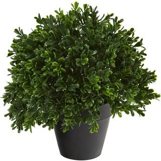 N?sten naturlig 10in. Boxwood Topiary Artificial Plant UV Resistent (indend?rs/udend?rs)