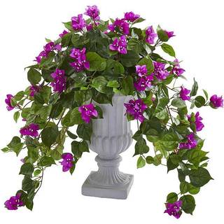 Næsten naturlig bougainvillea kunstig dekorative urnsilkeplanter lilla