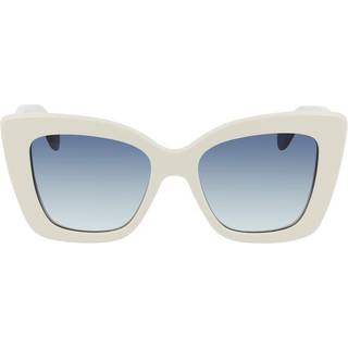 Ferragamo Kvinde SF1023S 103 Solbriller Acetat Elfenben Blå Sommerfugl Skygge
