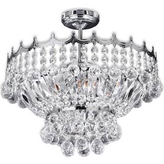 Versailles - krystal loftslampe i krom
