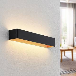 Arcchio LED-væglampe Karam, 53 cm, sort, metal, op/ned