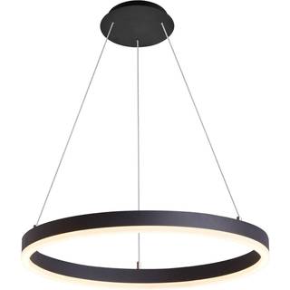 Arcchio LED-hængelampe Albiona, sort, 1 ring, Ø 60 cm