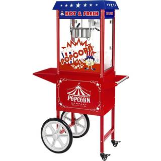 Popcornmaskine med vogn - USA-design - rød