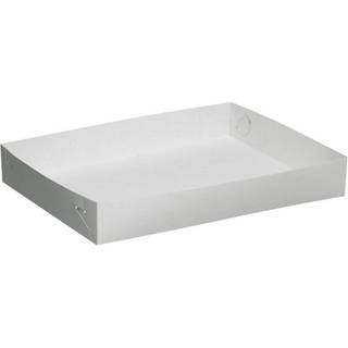 Smørrebrødsbakke 44x32x6,5cm i kraftig pap hvid