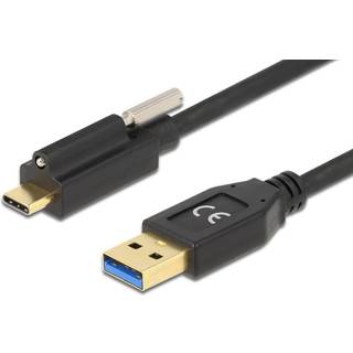 Delock USB-C til USB-A 3.2 Gen.2 kabel - 1 x skruelås - 0.50 m