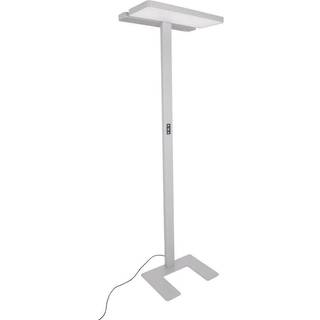 Arcchio LED-gulvlampe til kontor Aila, sølv, dagslyssensor