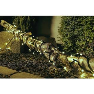 Dga lyskæde 400led varm hvid sort 3192cm inkl. timer