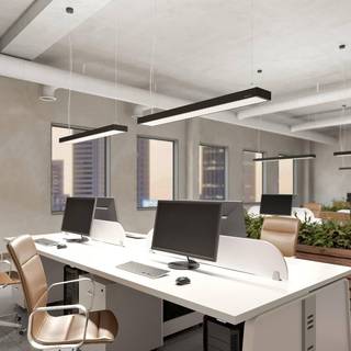 Arcchio Susi LED-kontorhængelampe, sort, 120 cm, 4000K, DALI