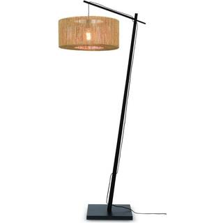 Good &amp; Mojo gulvlampe Iguazu, natur/sort, Ø50cm, cylinder