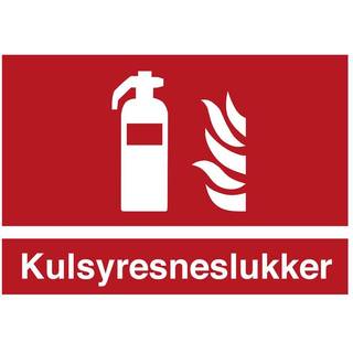 Brandskilt - Kulsyresneslukker - Vinyl klistermærke - 105 x 148 mm (A6)