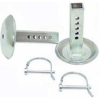 Advar 80475 Snow Plough Blade Protector: Skidsko med firkantet skaft og justerbar pin placering l?s 1 par