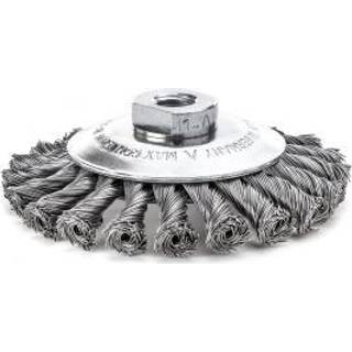 LESSMANN Tallerkenbørste Snoet 115mmxM14 rustfri / Glat 0,35mm(472757)