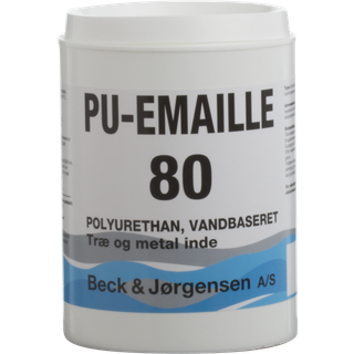 B&J PU-Emaille 80, Træværks maling Glans 80 - 0,9 L