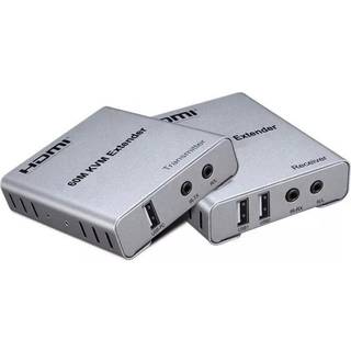 NÖRDIC systemforlænger til HDMI 4K60Hz med loop out 2xUSB og R/L stereo over Cat6 op til 60m