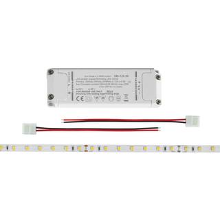 BRUMBERG QualityFlex LED-stripsæt 5m 24W 3.100K Quality-Flex, Hvid/opal, Stue/spisestue, Plast, Moderne