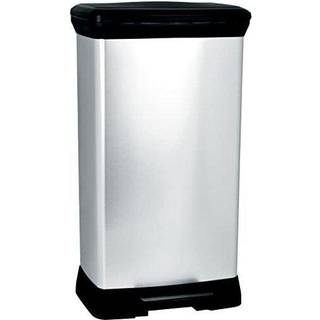 &#34;Deco&#34; skraldespand forsynet med pedal, 50 L, Metallic grå - Curver