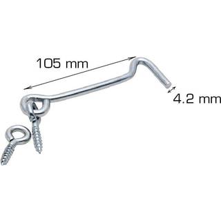 Dørkrog Ø4,2 x 105 mm elforzinket 2 stk.