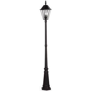 LUTEC LONDON LED lygtepæl med solceller og sensor, 227 cm, E12, IP44, mat rust