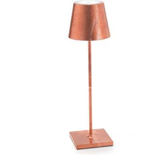 Zafferano Poldina LED-bordlampe batteri indretning kobber