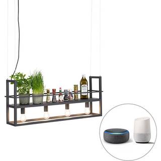 Smart pendellampe sort inkl. WiFi A60 - Cage Rack