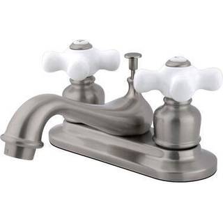 Kingston Brass GKB608PX 4 in. Centerset badeværelse vandhaner børstet nikkel