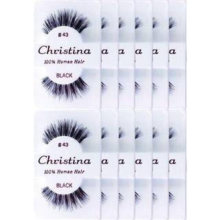 Christina 12 Pack False Eye Lashes Style 43